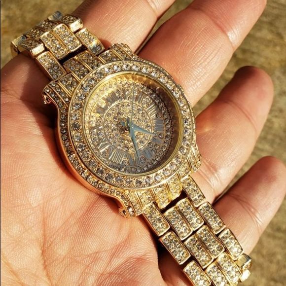 Womens Hip Hop Gold Watch main image 5